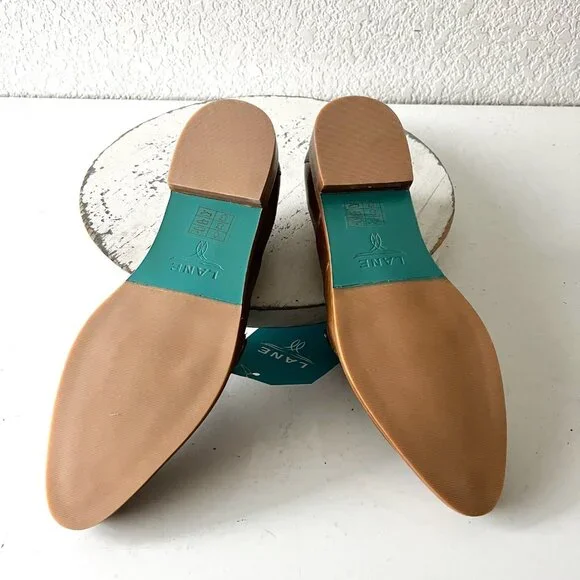 Lane Boots Womens Western Flats MARTINGALE Brown Cowgirl Loafer Slip On 8.5 - Picture 9 of 12